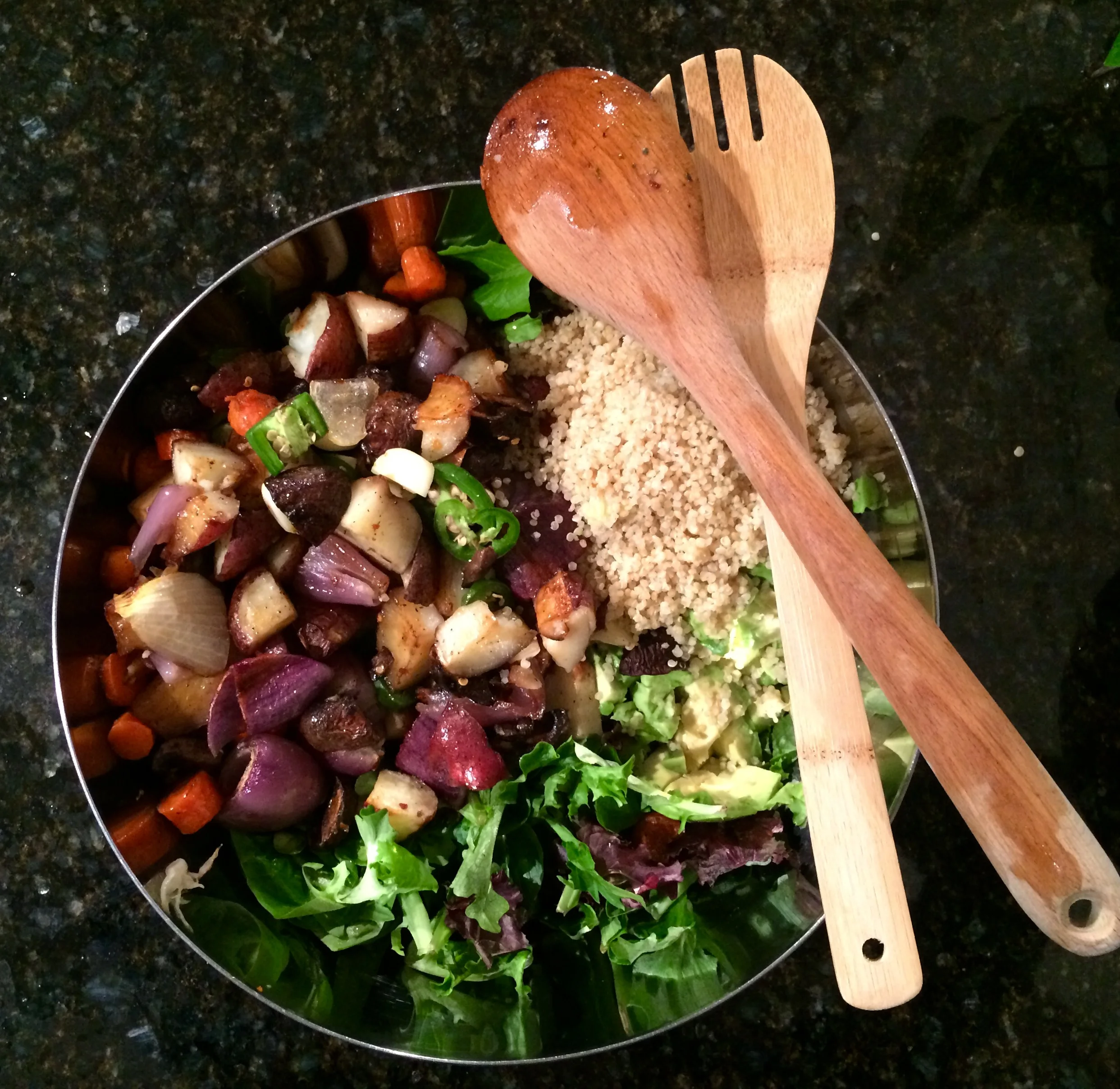 roasted vegetable salad with quinoa
