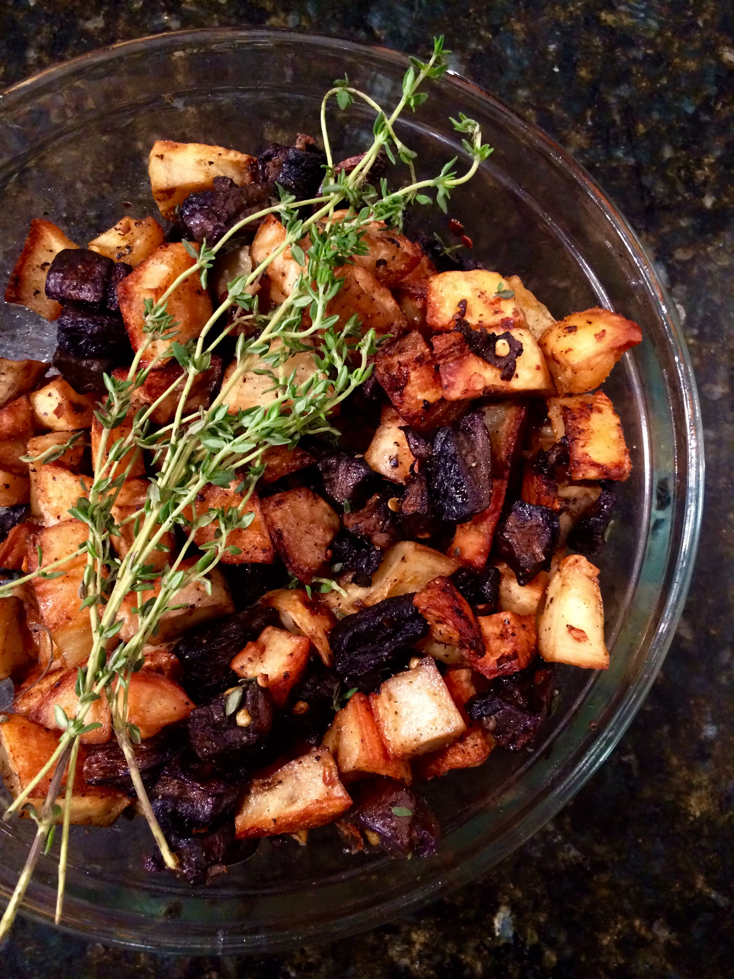 sesame herb roasted potatoes