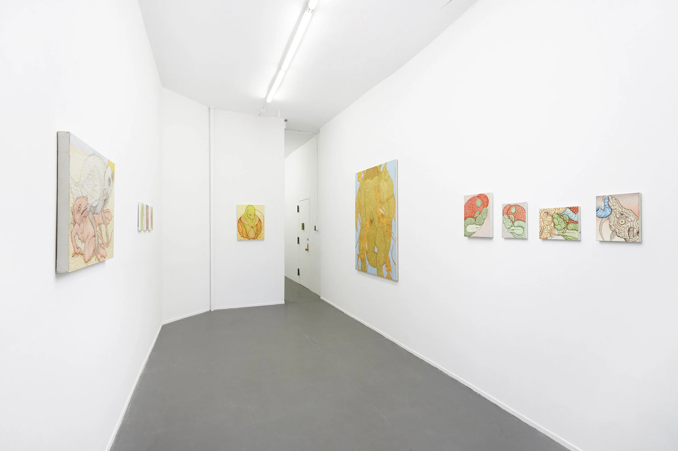  Installation view,  Hiss My Way Down,  Essex Flowers, NYC, 2020. 