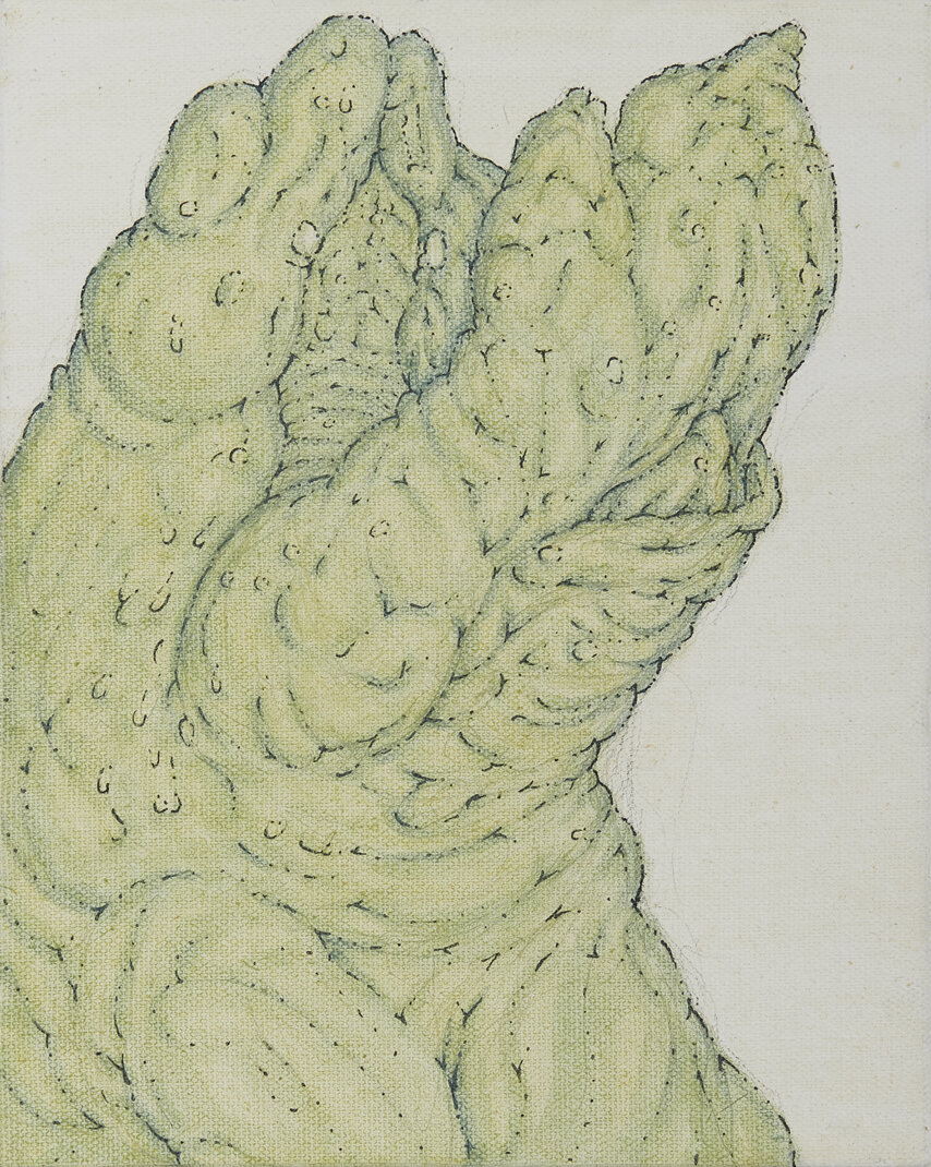  Phototropist, 2020. Acrylic and graphite on canvas, 10 x 8 inches. 