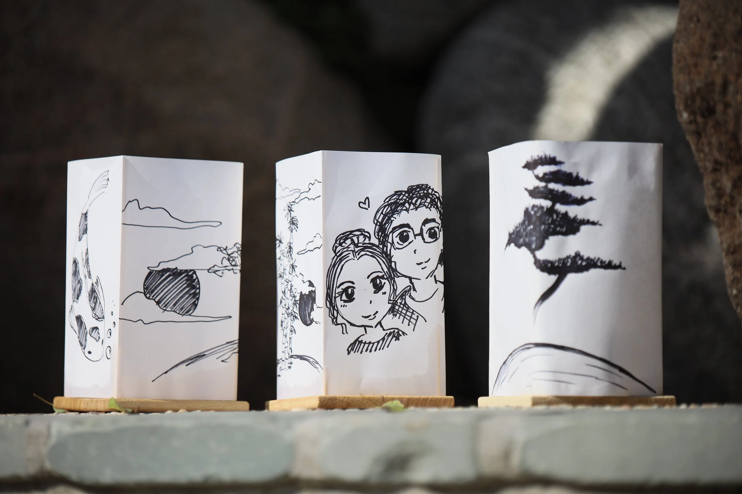 lanterns on rock.JPG