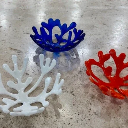 Fused Glass Coral Bowl with Paula Bashforth