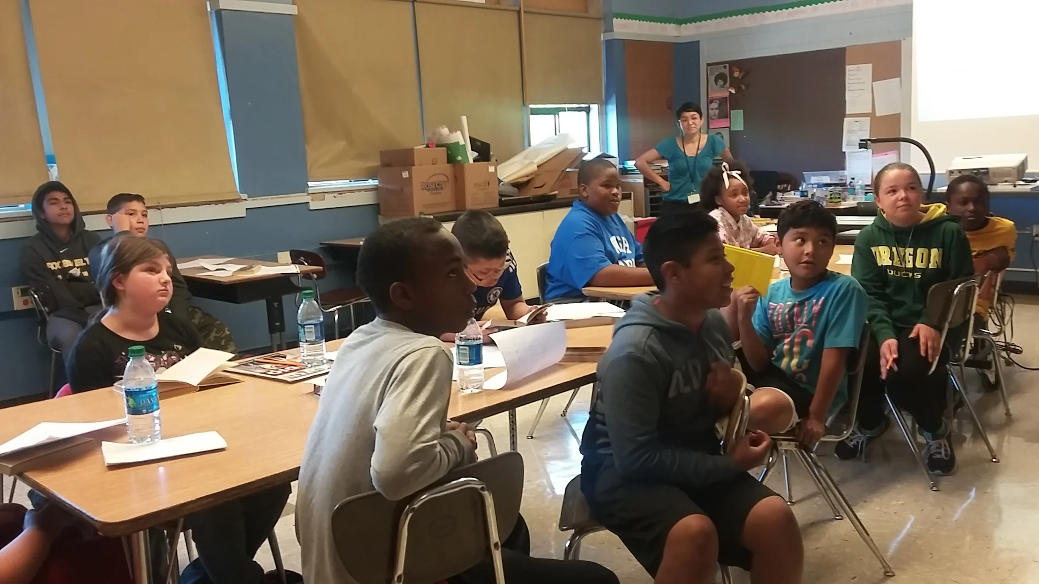 Cesar Chavez School - Students in the SUN Community School summer program at Cesar Chavez enjoy a visit from Alejandra Ceja - the Executive Director of the White House Initiative on Educational Excellence for Hispanics. Not only do students get extra academic help and enjoy field trips, but they also are able to meet guest speakers and engage with positive Latino role models in the community\ 
