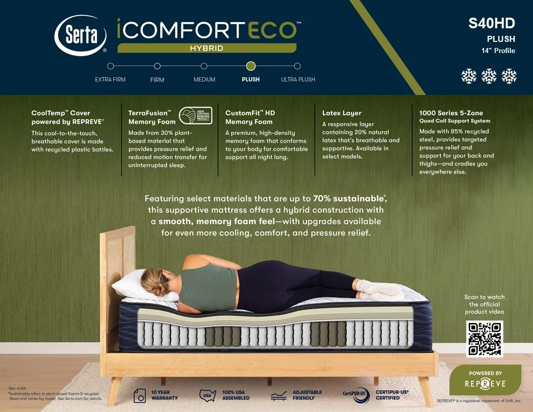 Eco Hybrid S40HD Plush — The Sleep Shoppe