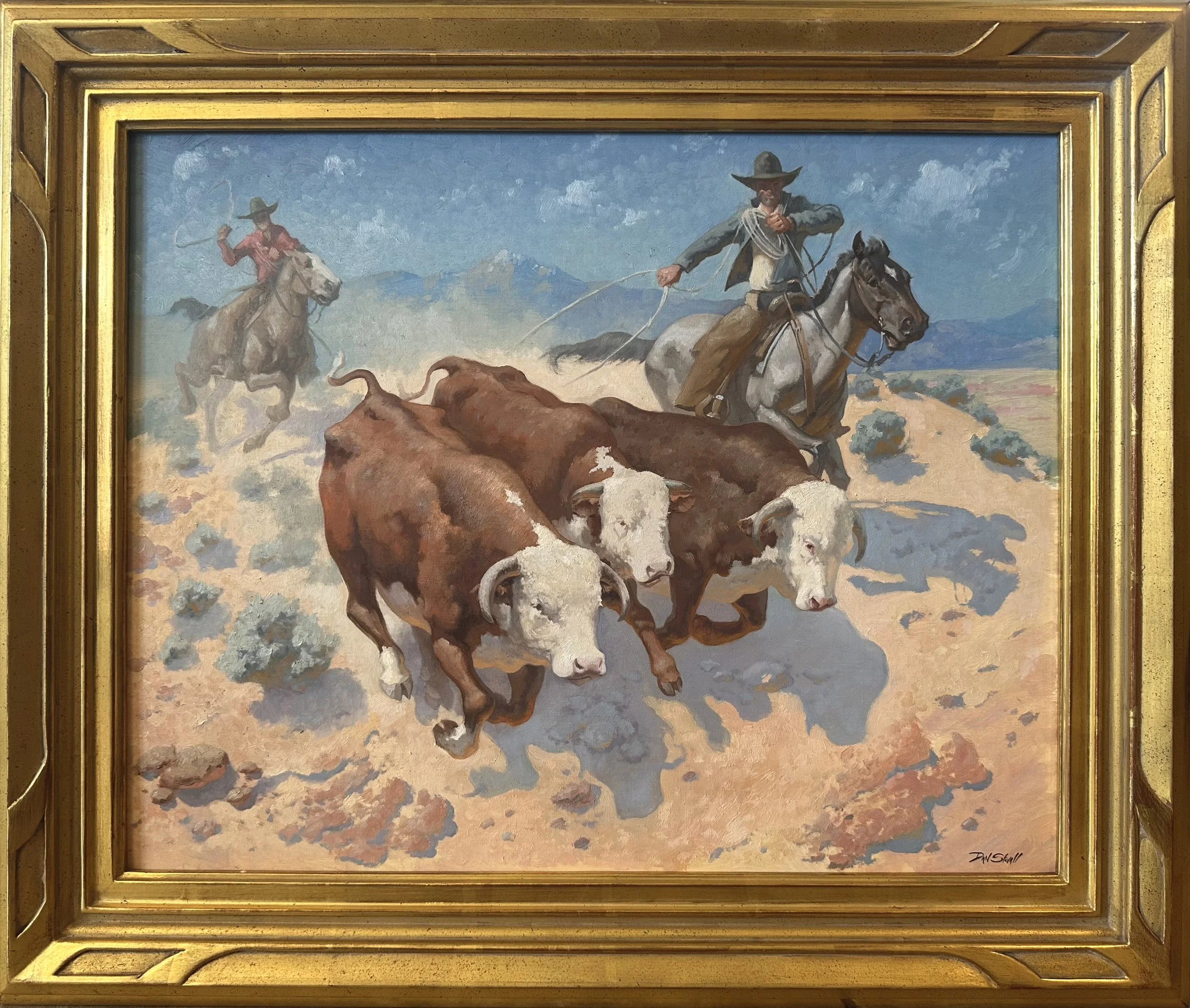 Stovall, Dan-Outnumbered framed-16x20-oil on linen- 4000.jpg
