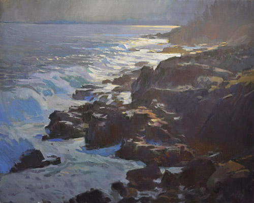 Ray Roberts, “Where Water Meets the Land,” oil, 24 x 30 in. Maxwell Alexander Gallery