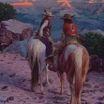 Mark Maggiori, "Secret Talk at Sunset" oil, 30 x 24.