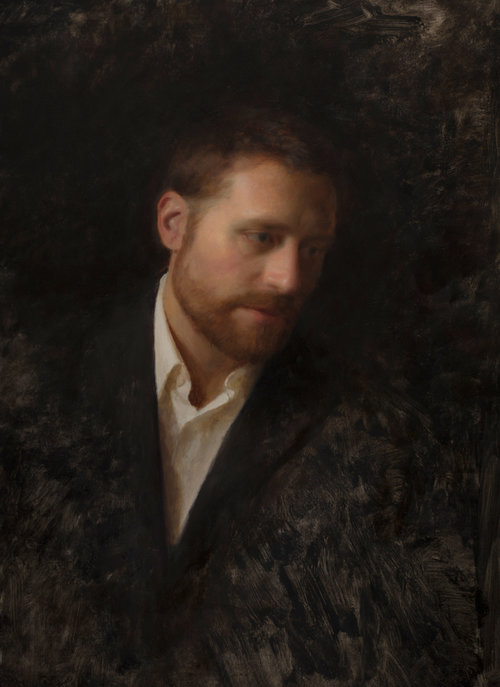"The Flower Painter (Portrait of Michael Klein)" 24"x17" Oil