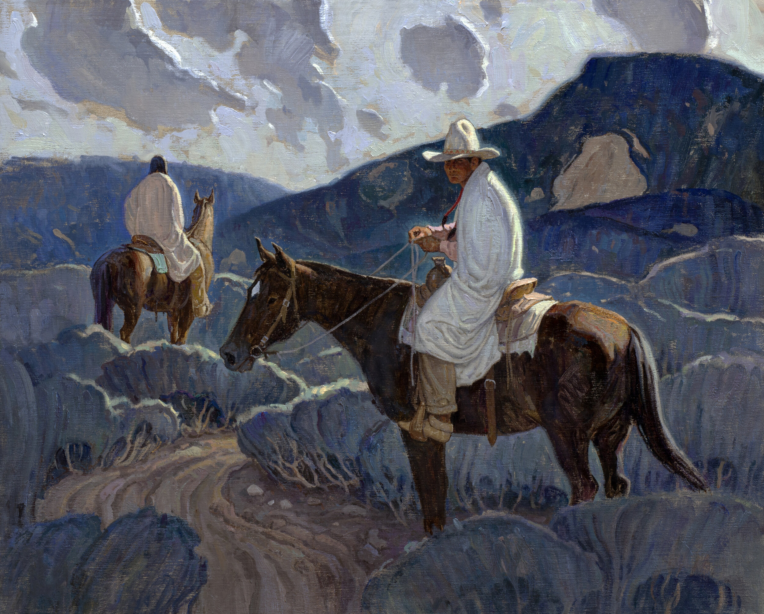 Eric Bowman “Western Blue” Oil 24” x 30” (SOLD)info@MaxwellAlexanderGallery.com