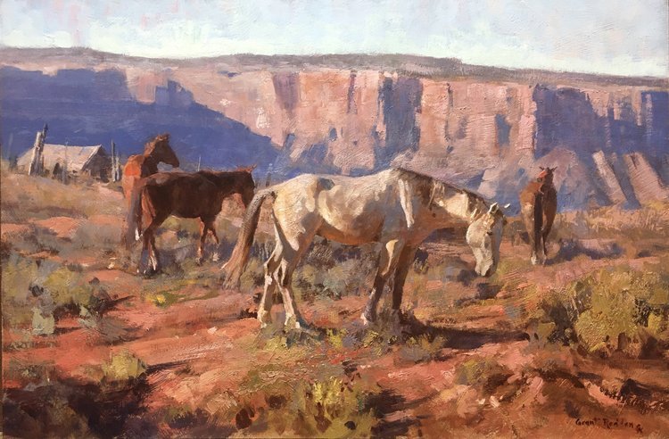 “Young Rez Ponies, Bluff Utah” Oil 16”x24”