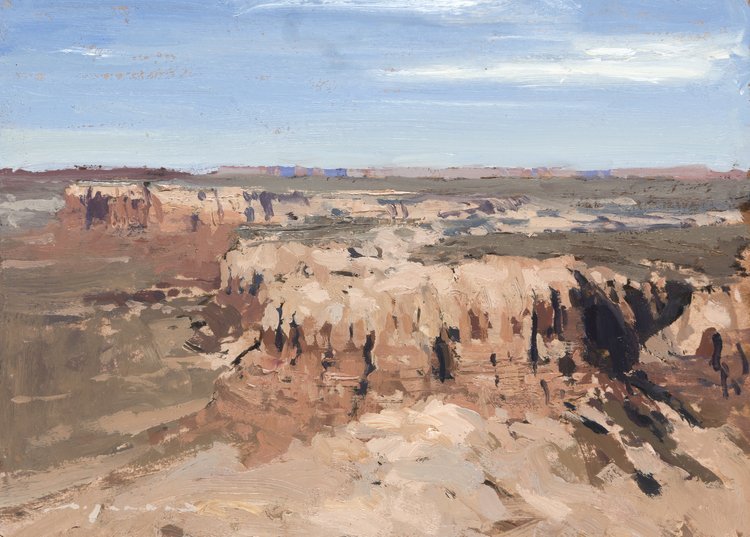 “Above Bluff, Utah #1 (Plein Air)” Oil 5 1/2”x7 5/8”