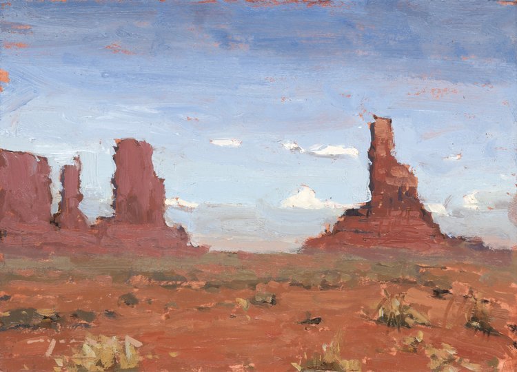 “Monument Valley (Plein Air)” Oil 5 1/2”x7 5/8”