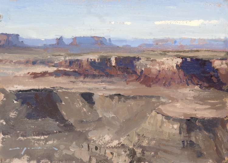 “View from Muley Point, Utah (Plein Air)” Oil 5 1/2”x7 5/8”