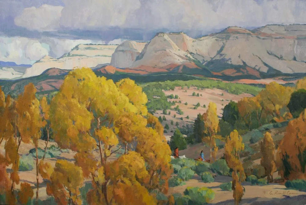 (SOLD) G. Russell Case "Autumn at White Cliffs" 24"x36" Oil 