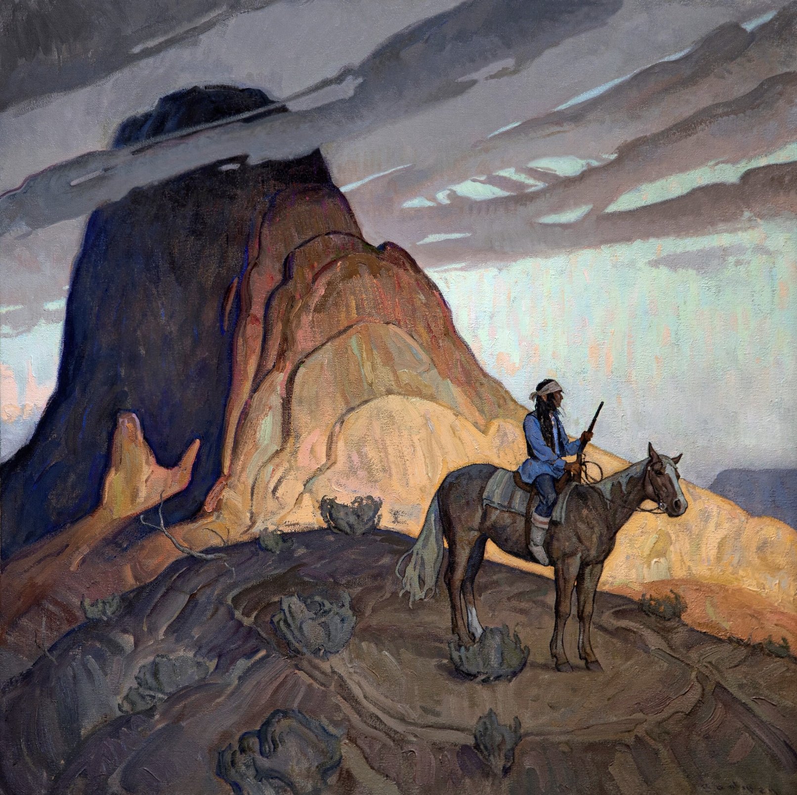 Eric Bowman "Desolate Sentry" 30"x30" Oil