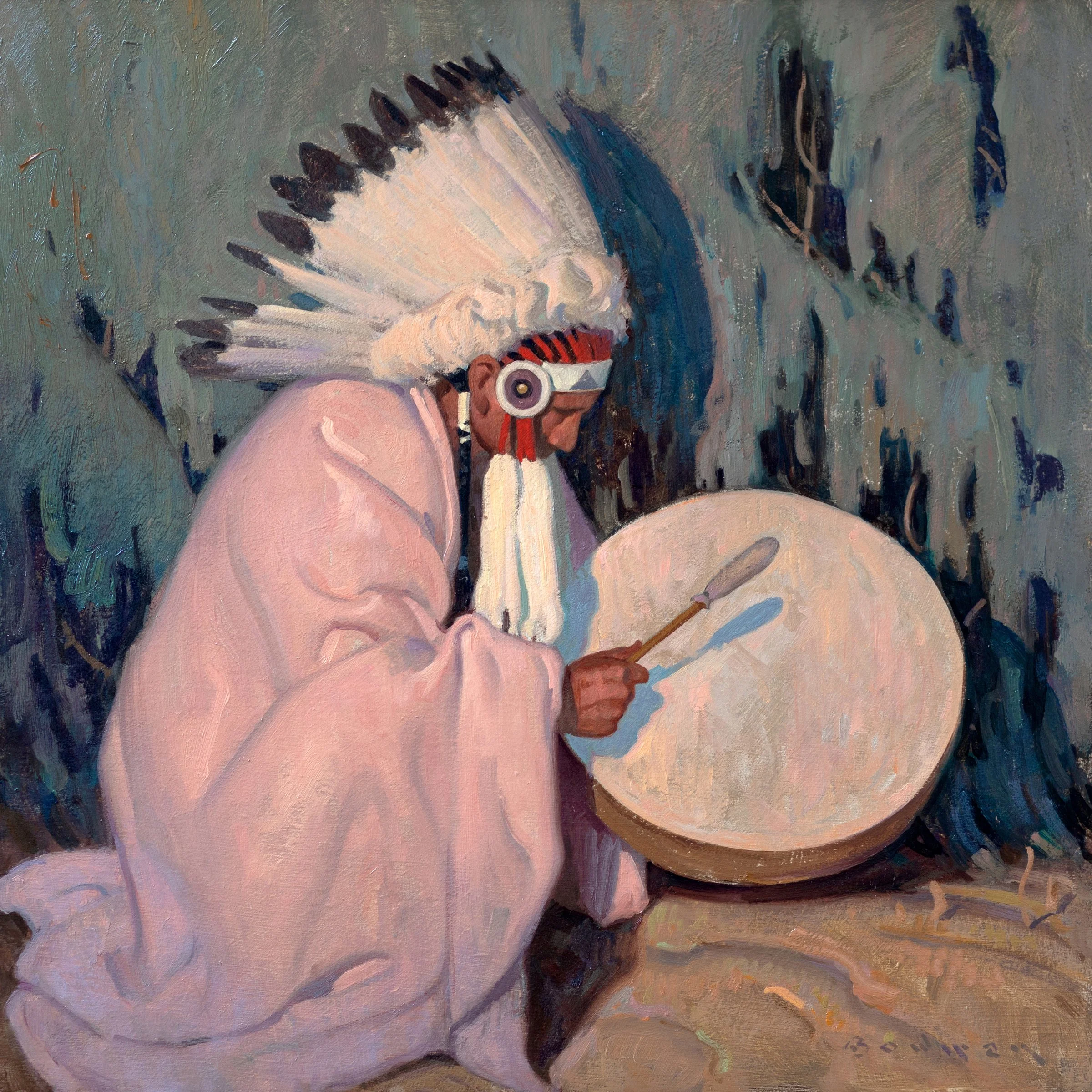 Eric Bowman "Native Rhythm" 12"x12" Oil