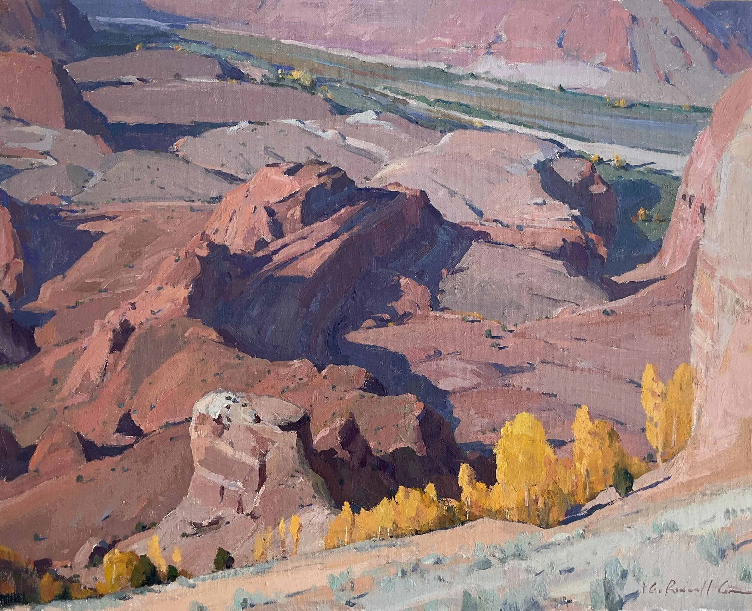 G. Russell Case "The Very Top Perspective" 16"x20" Oil