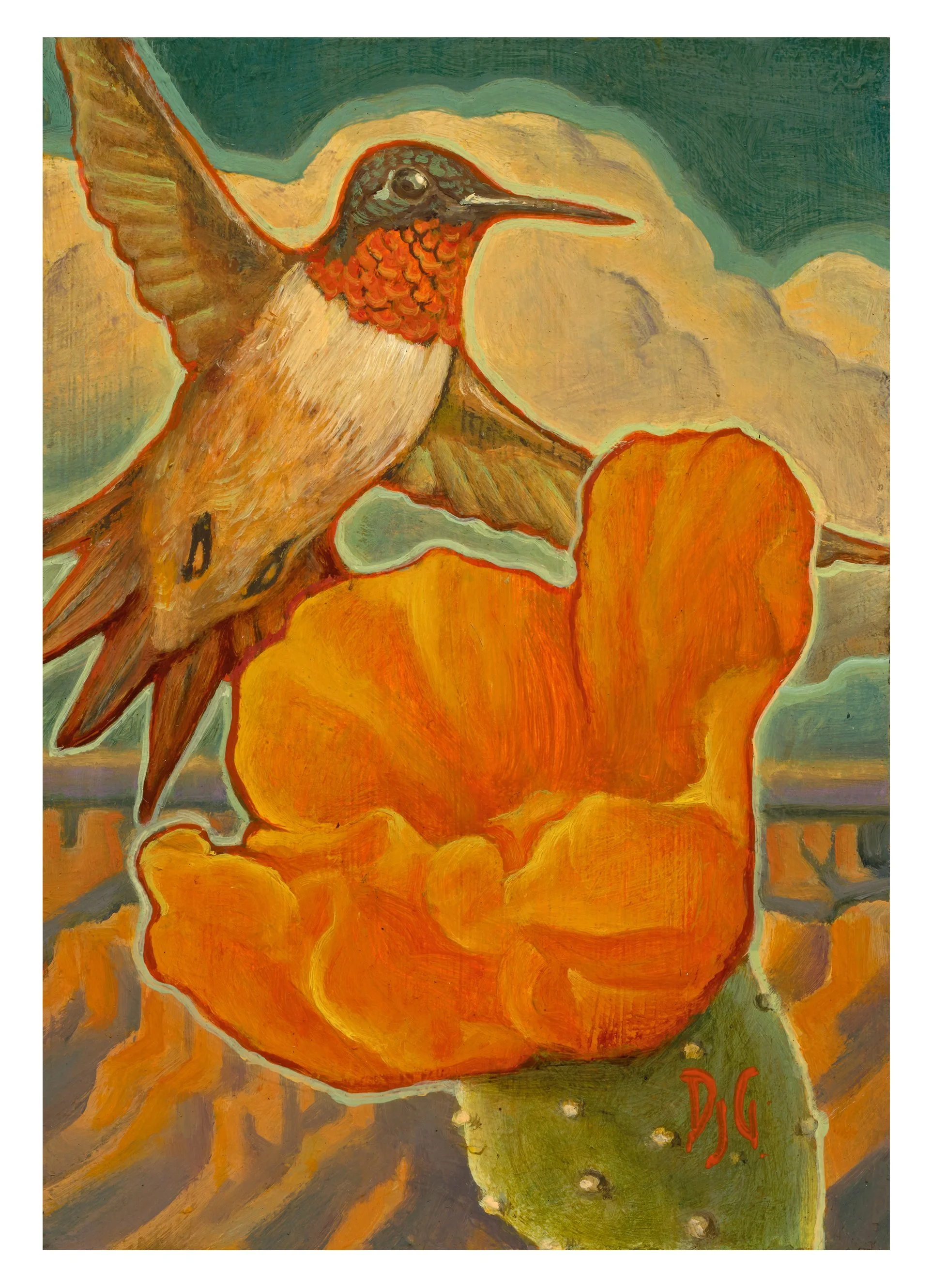 Danny Galieote "Over The Canyon" 12"x8" Oil