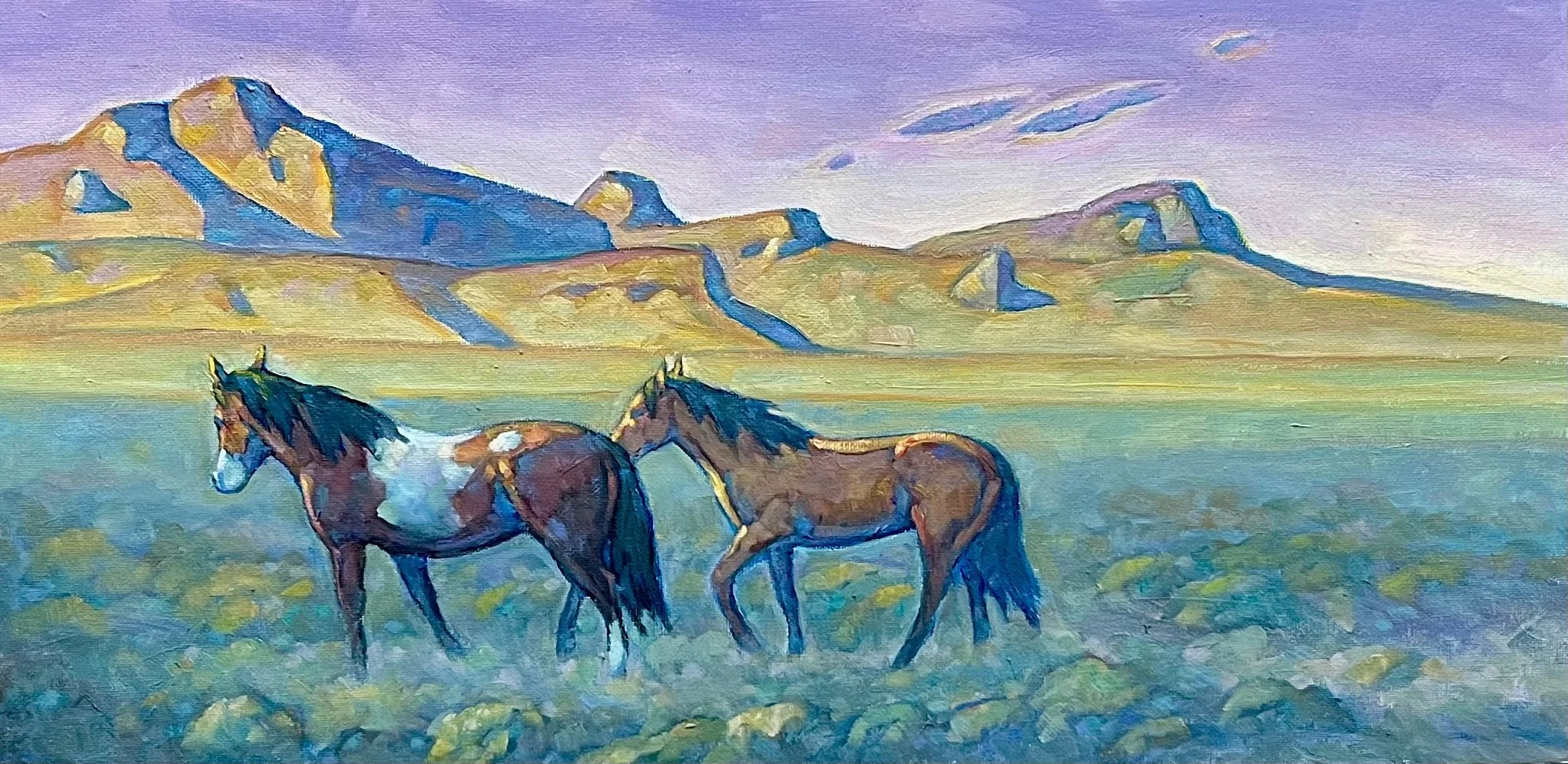 Howard Post "Summer Hills" 10"x20" Oil