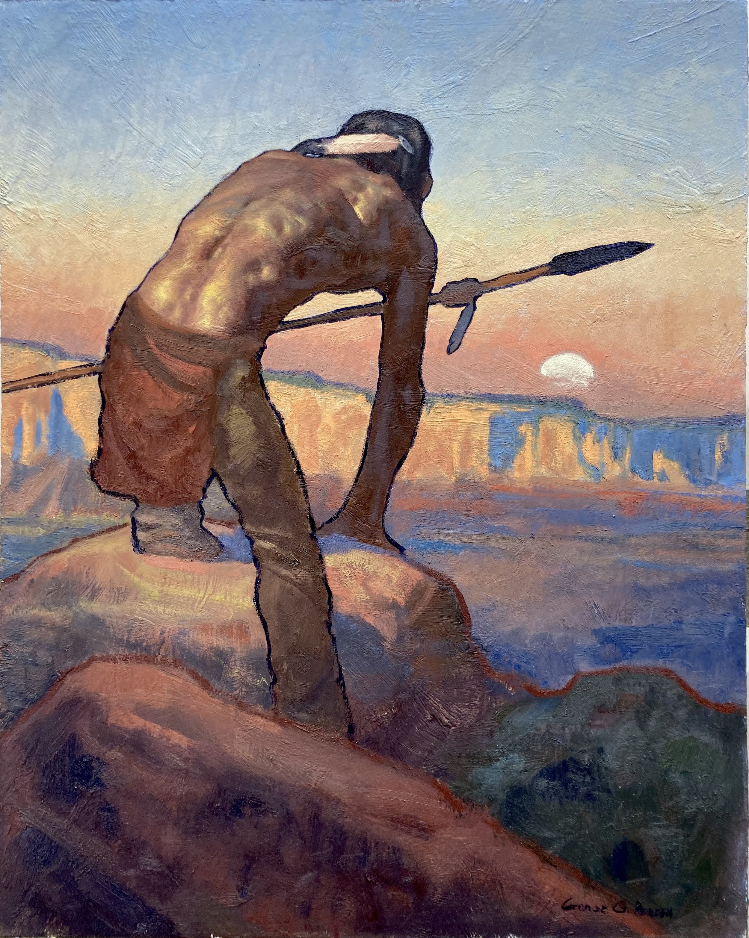 George G. Redden “Evening Prowl” 20"x16" Oil