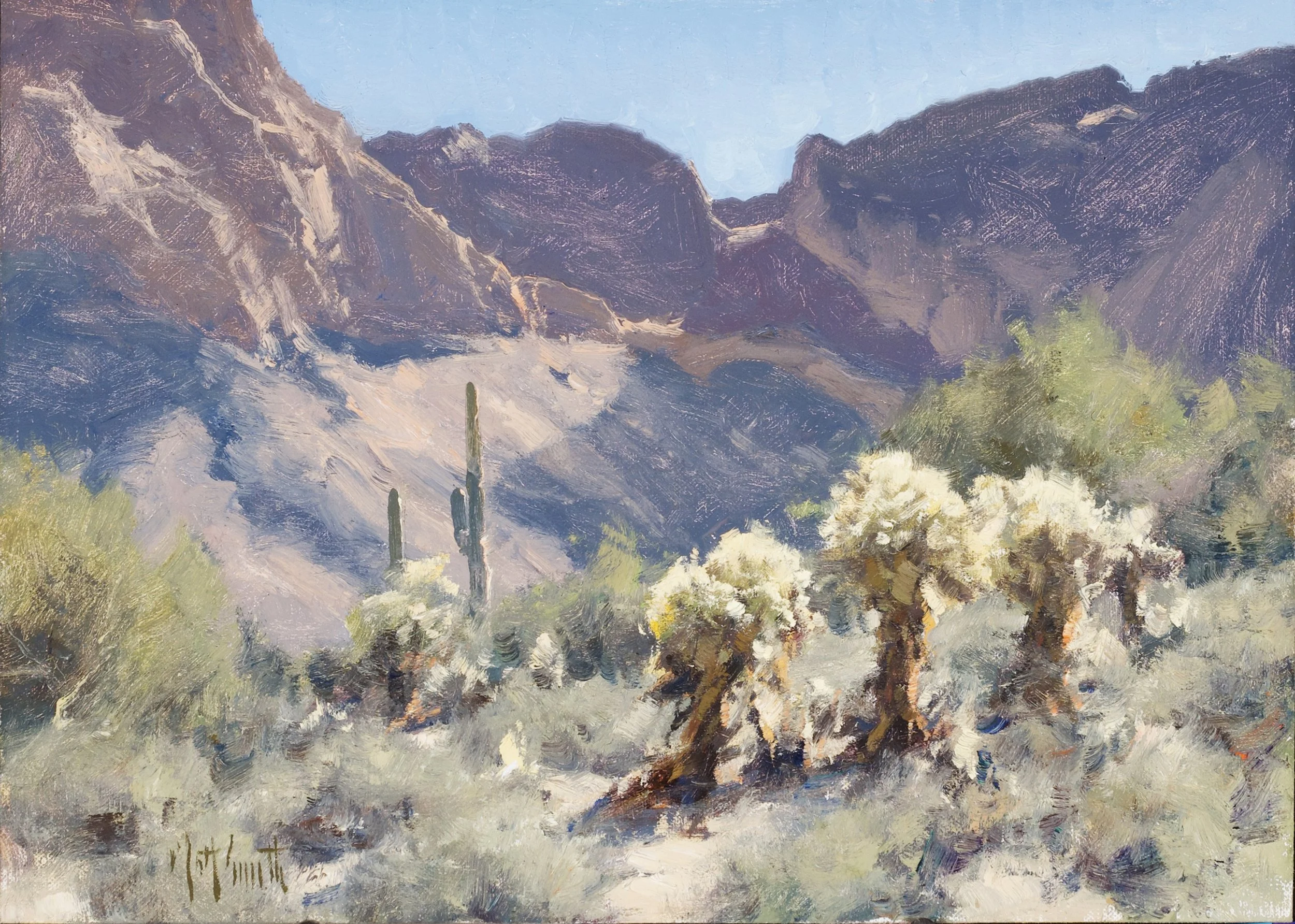 Matt Smith “Goldfield Cholla” 10”x14” Oil