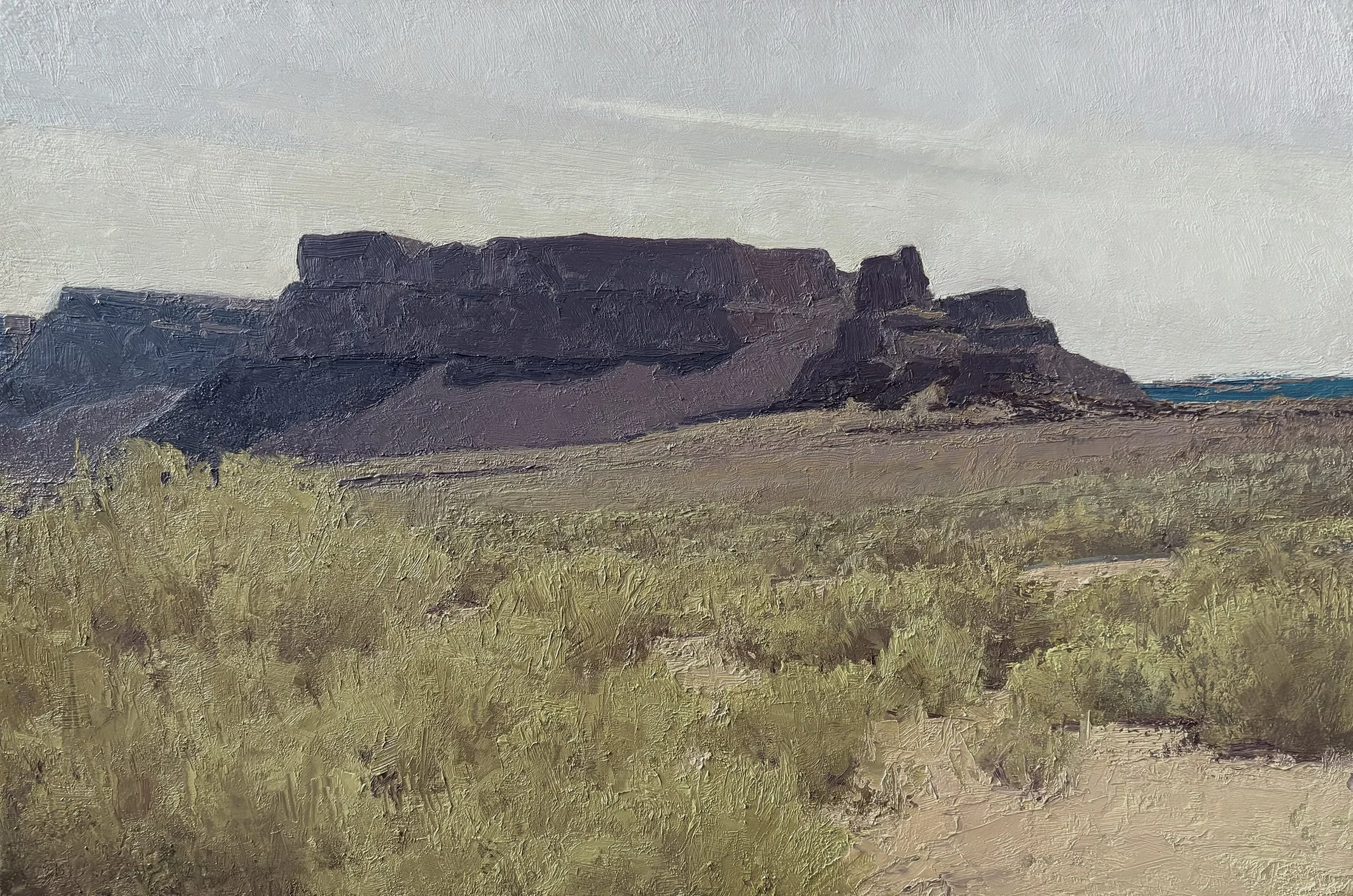 T. Allen Johnson "High Plains Bluff" 10"x15" Oil