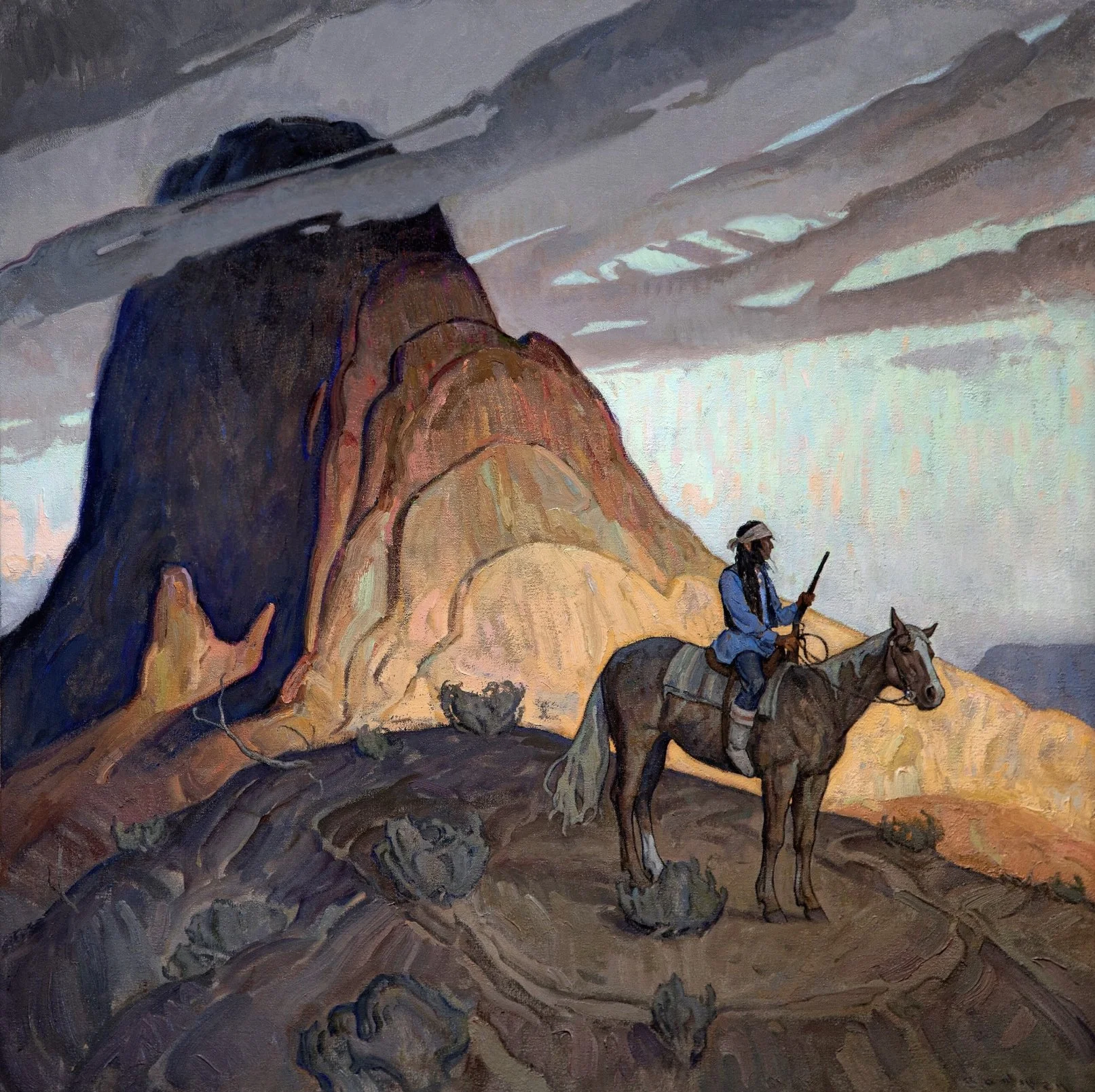 (SOLD) "Desolate Sentry" 30"x30" Oil