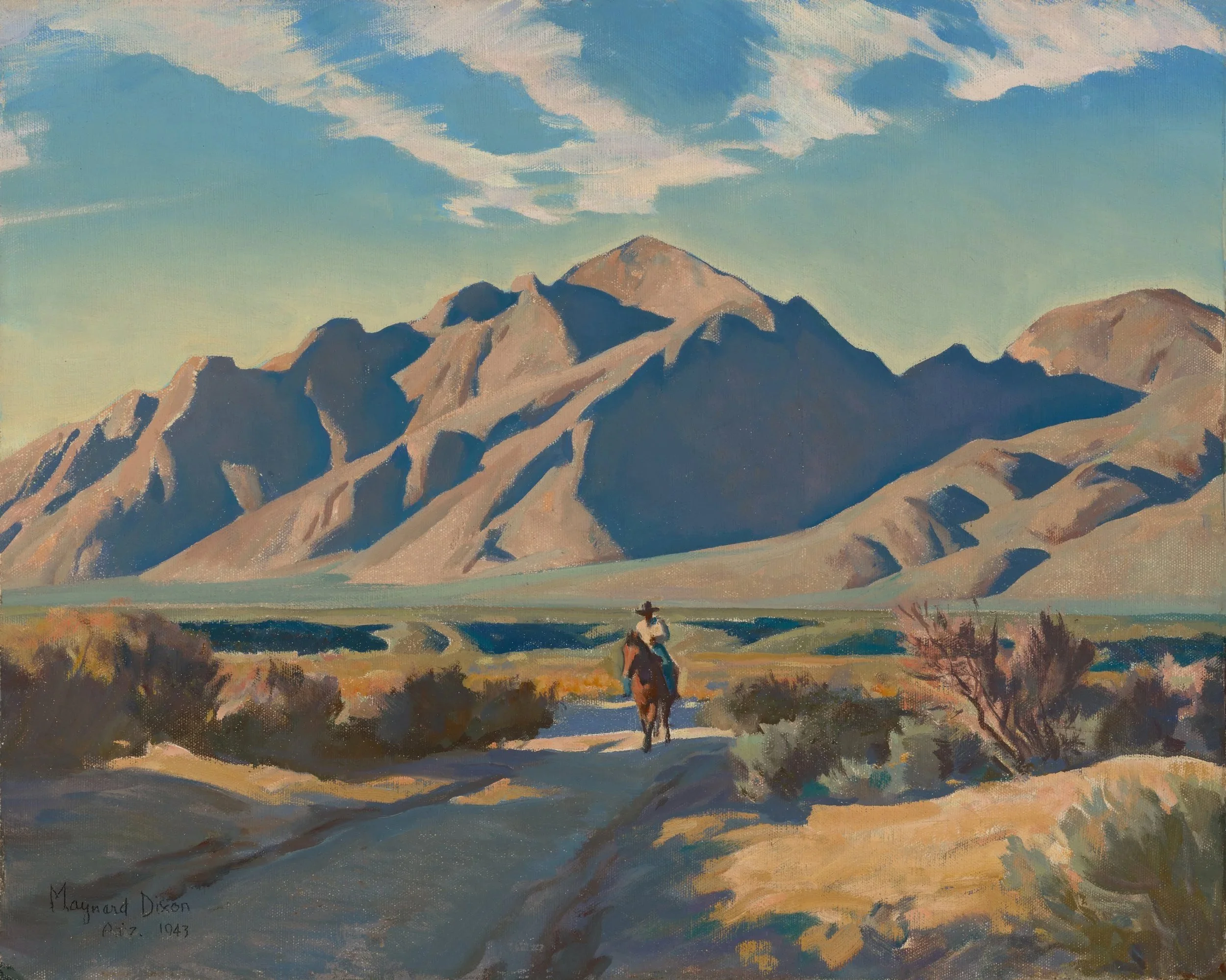 (SOLD) Maynard Dixon "Road to the Mountains" 16"x20" Oil