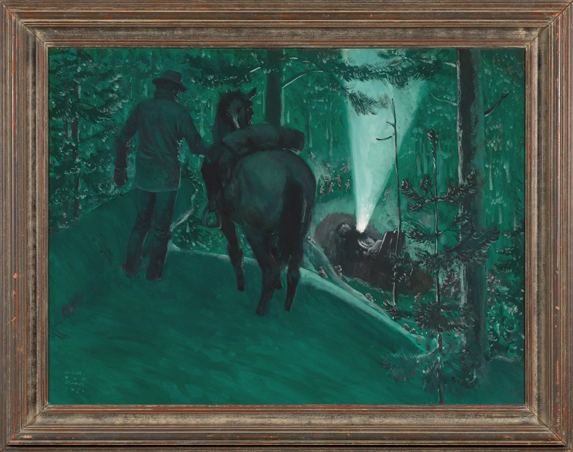 Harold Von Schmidt "The Wreck" 30"x40" Oil