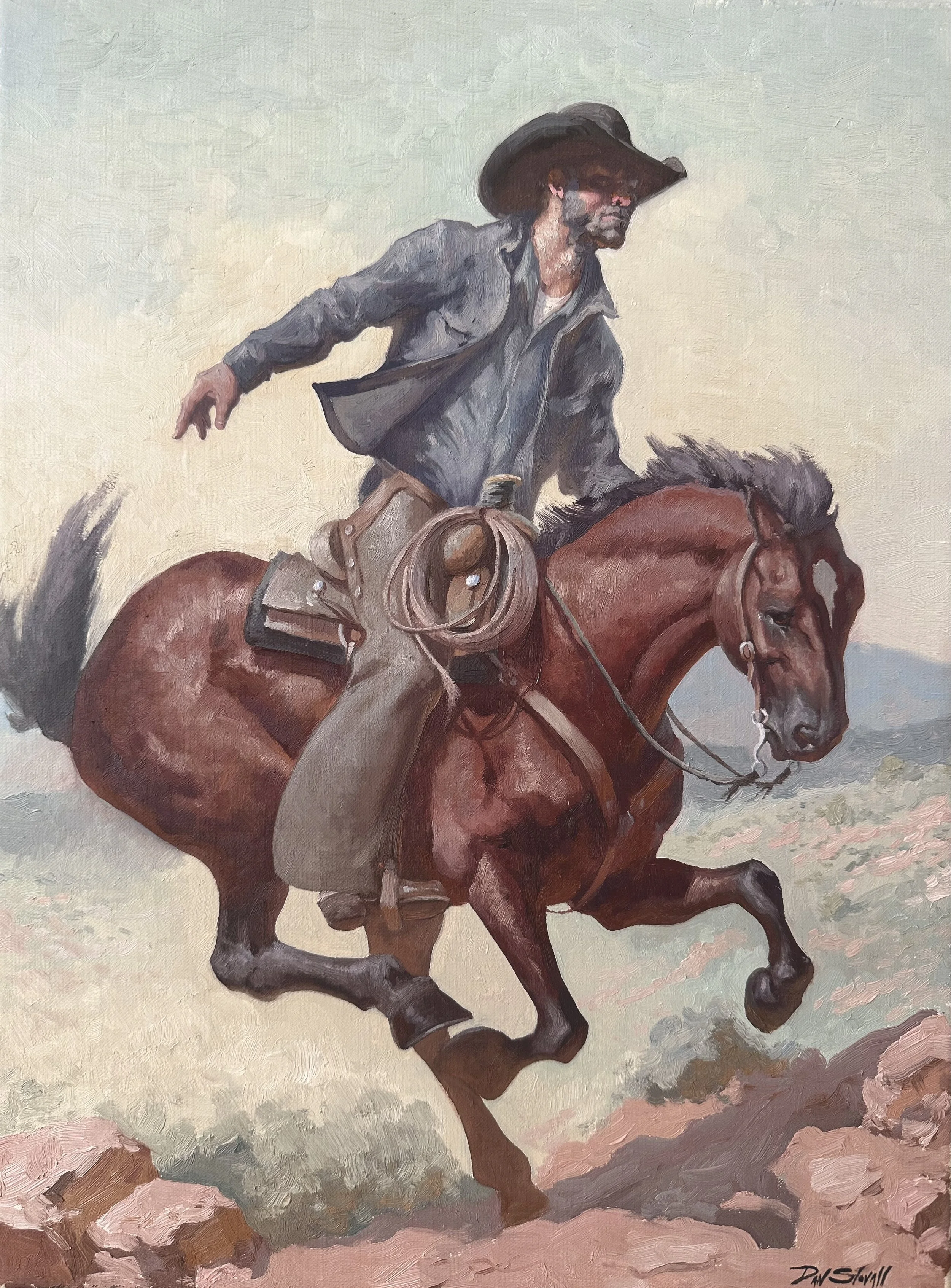 (SOLD) "Rough Country Arizona" 16"x12" Oil