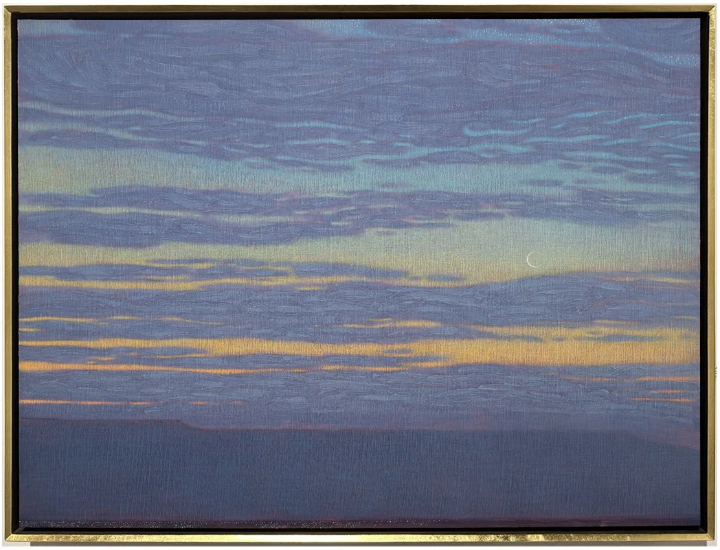 Grossmann, David - Clouds and Crescent Moon at Dawn, 30x40 inches, oil on linen panel 14800f.jpg