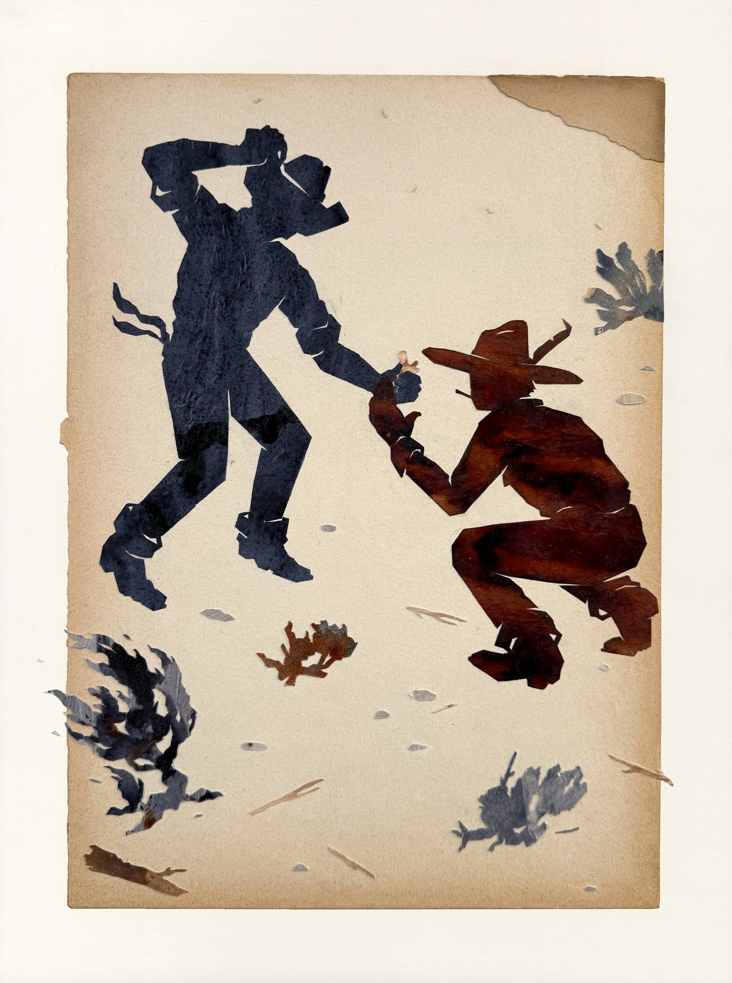 Smith, Jed Webster_ShellackedCowboyXXXIX_16x12 - Shellac ink on vintage paper mounted to panel_1600.00.jpg