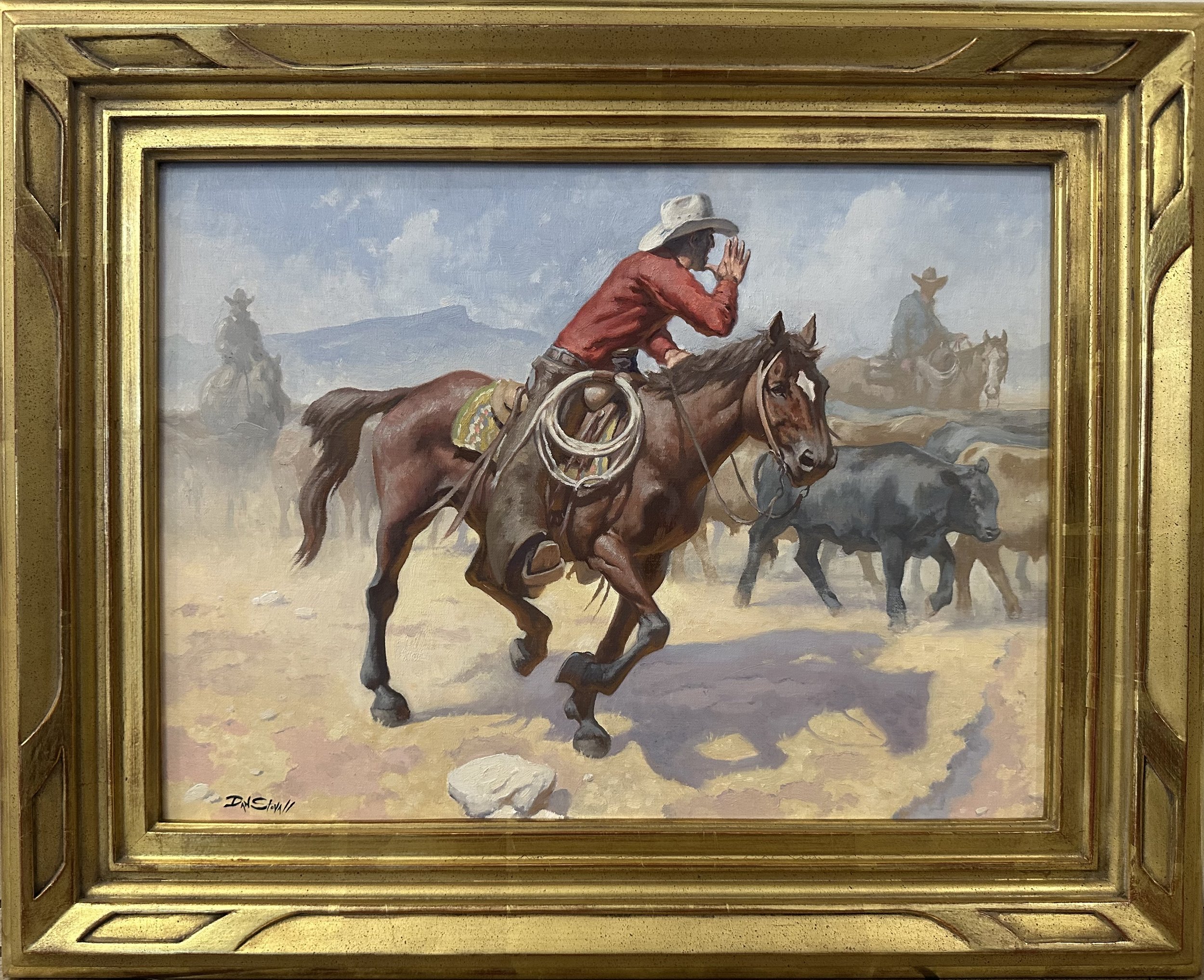 Stovall - In Command framed-oil on linen 12x16-3250.jpg