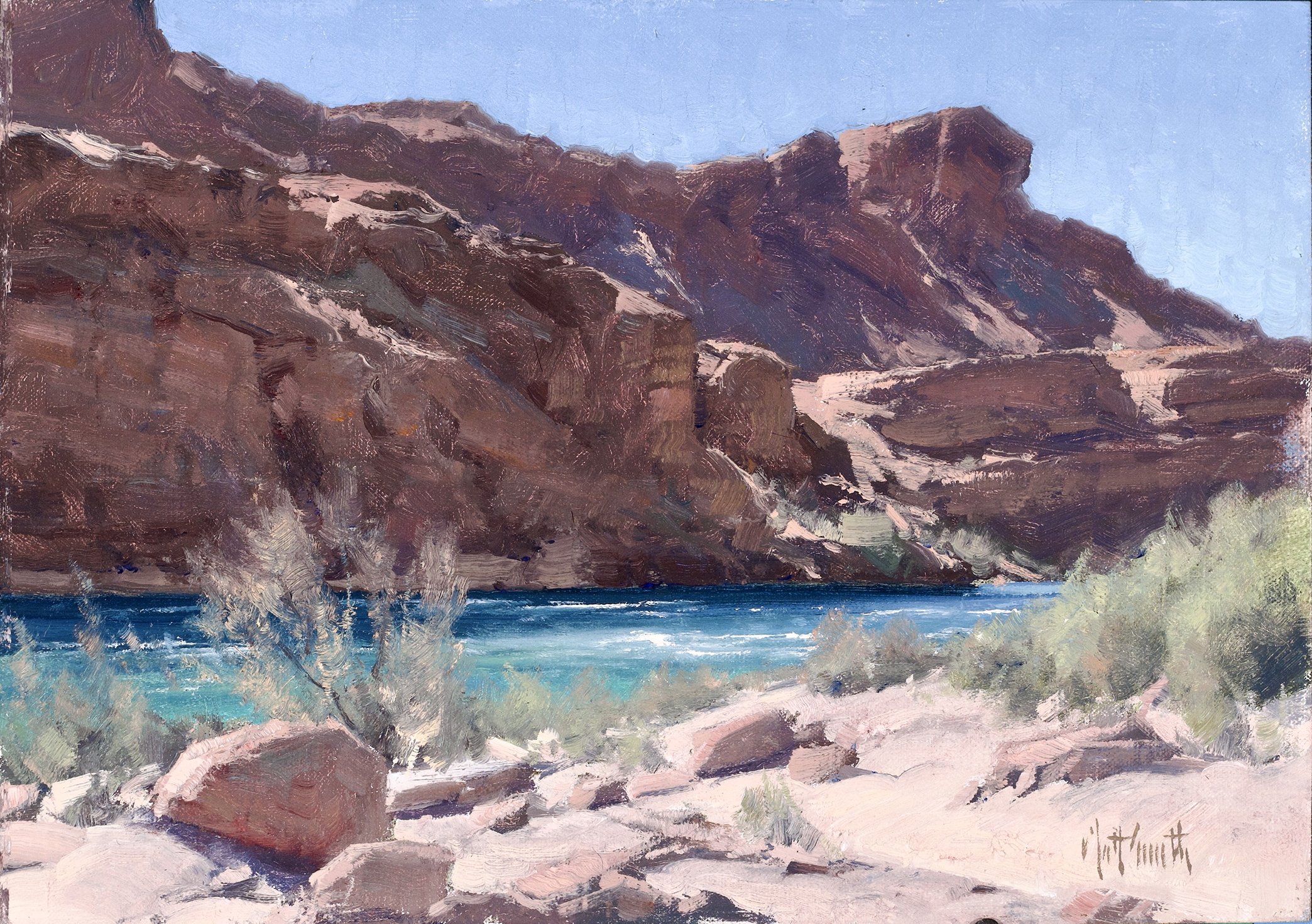 Smith, Matt - “The Colorado at Lees Ferry”, oil, 10”x14”, $3,200.jpg