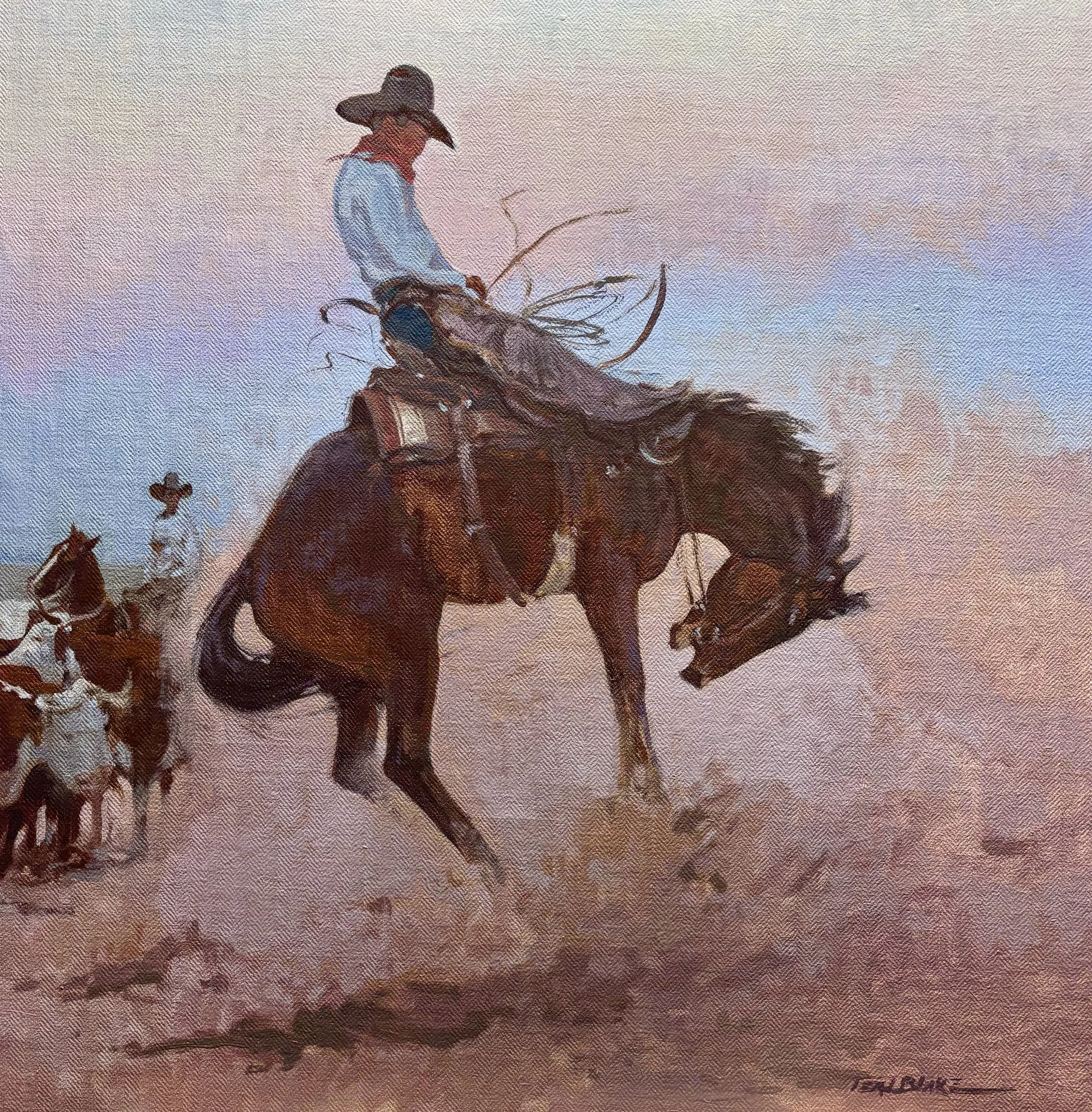 Teal Blake 30”x30” oil on herringbone panel  “Rounder Morning”  $13,500.jpg