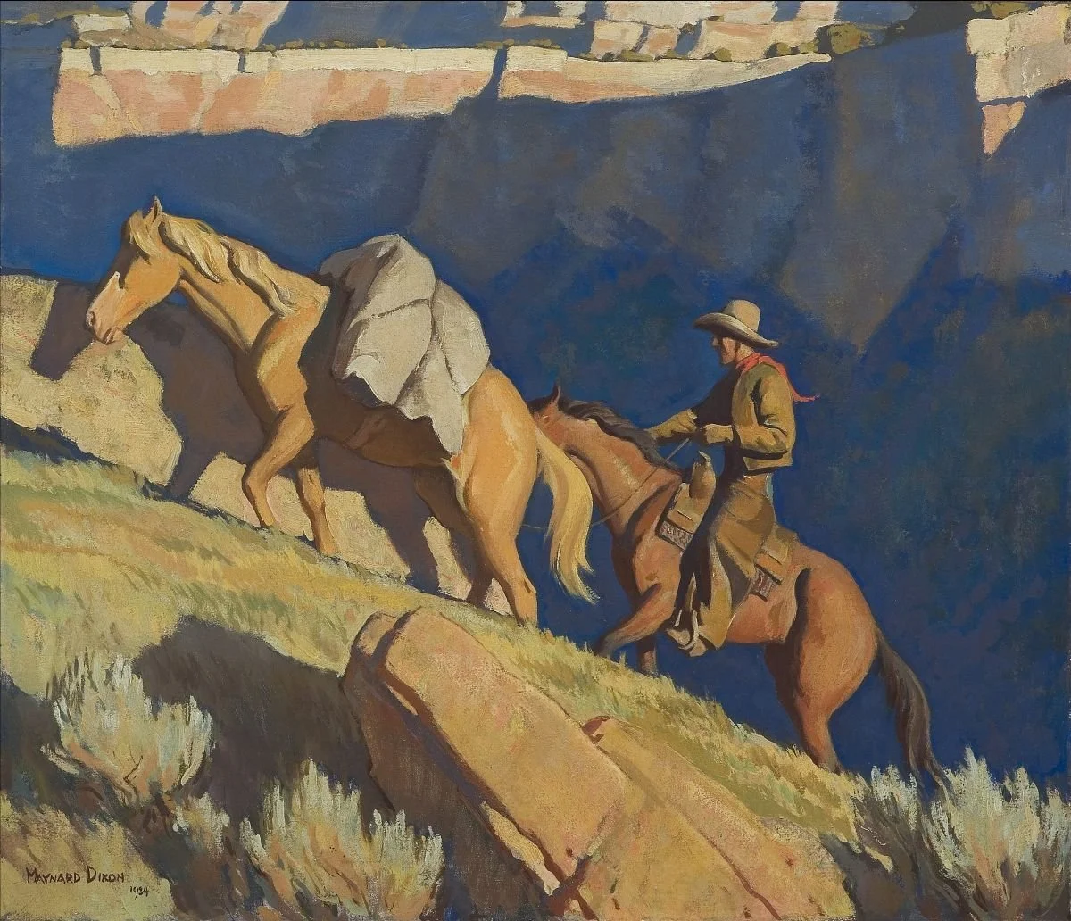 Maynard Dixon - Cowboy and Packhorse — Maxwell Alexander Gallery