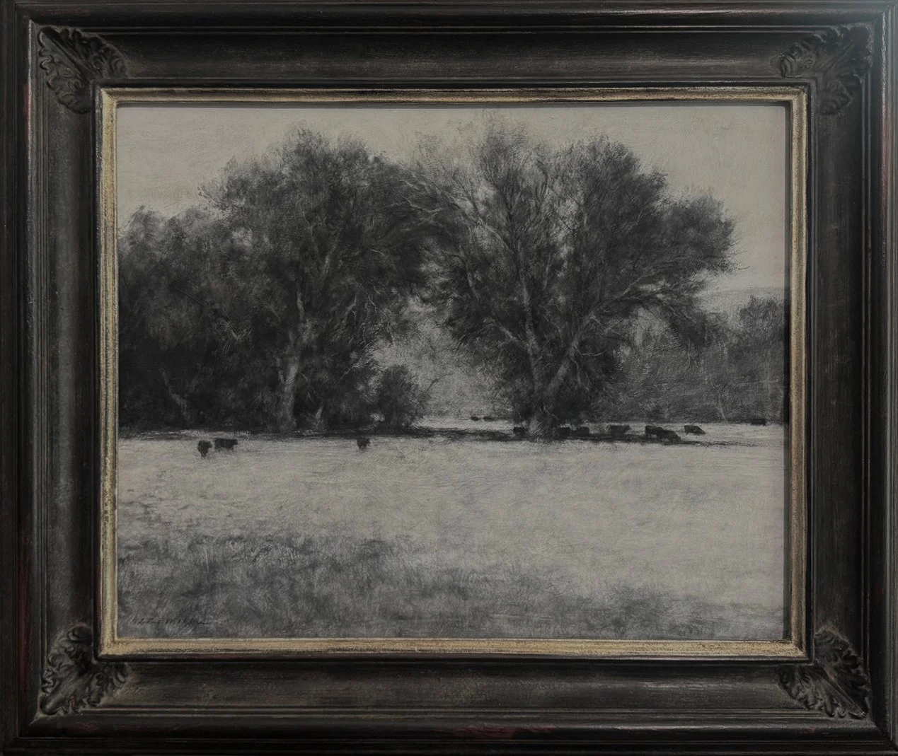Mahlke, D. LaRue_Shady Gathering_16x20 charcoal 3200. fJPG.JPG