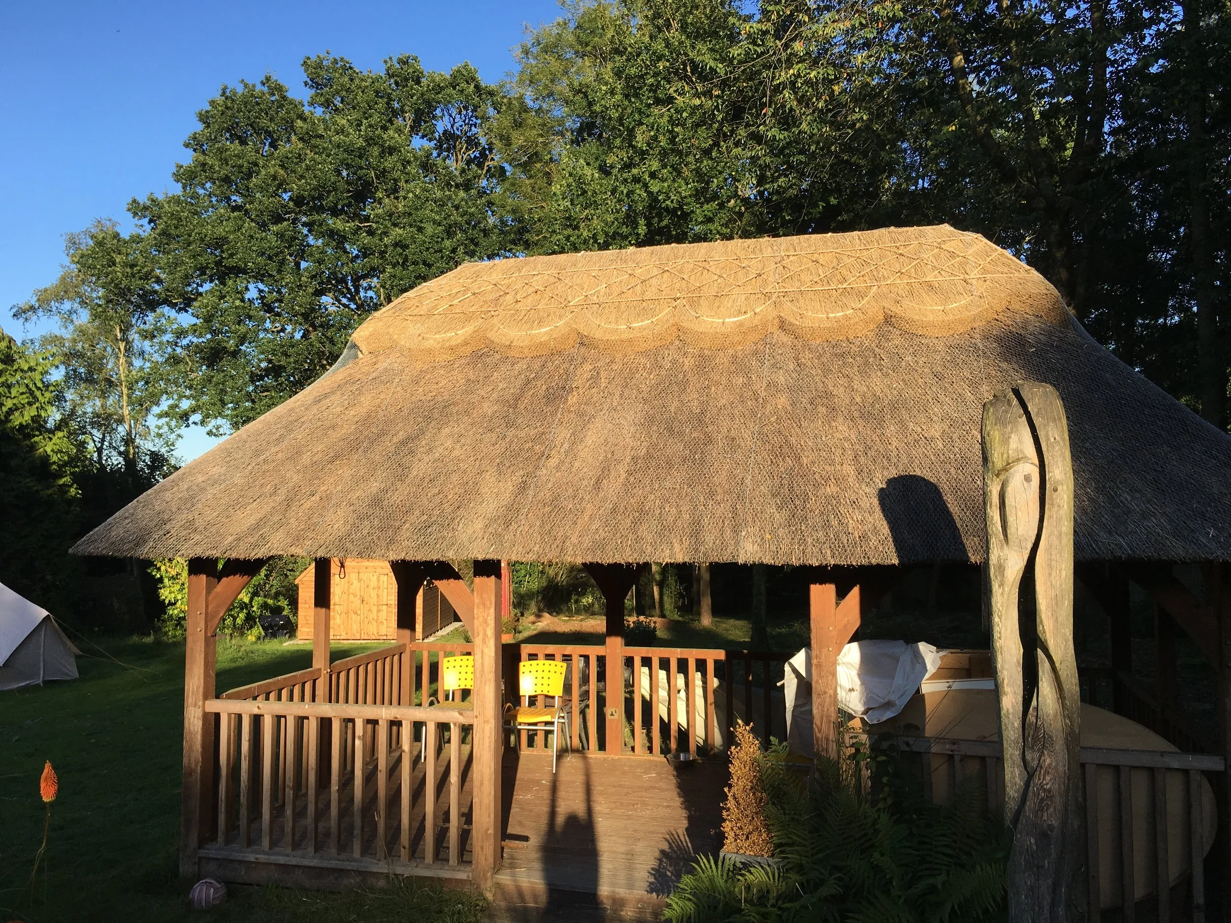 Re-ridge, dress and wire for a Gazebo in Mid Sussex