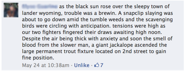 A Facebook Post Inspired by the Graphic