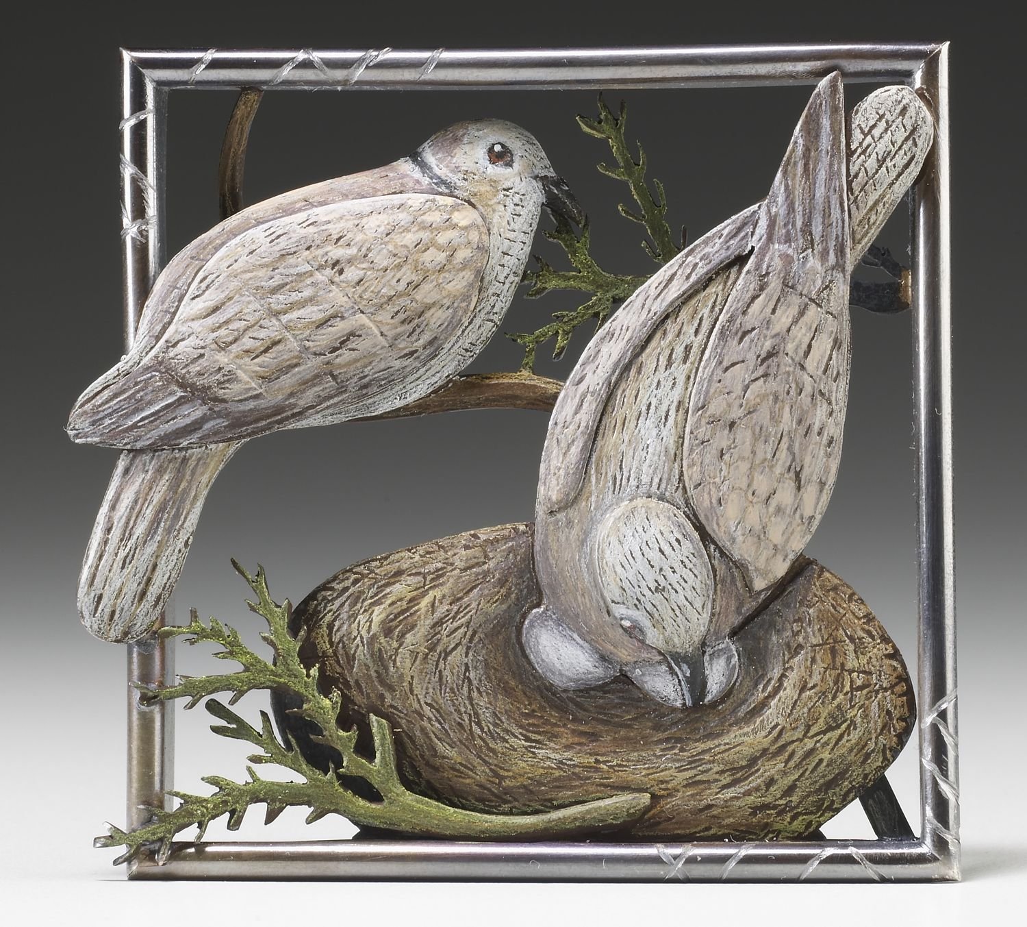  Through My Window: Mourning Doves Brooch
