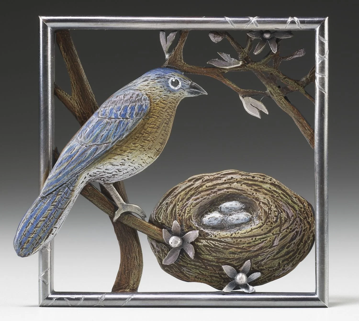  Through My Window: Eastern Bluebird Brooch