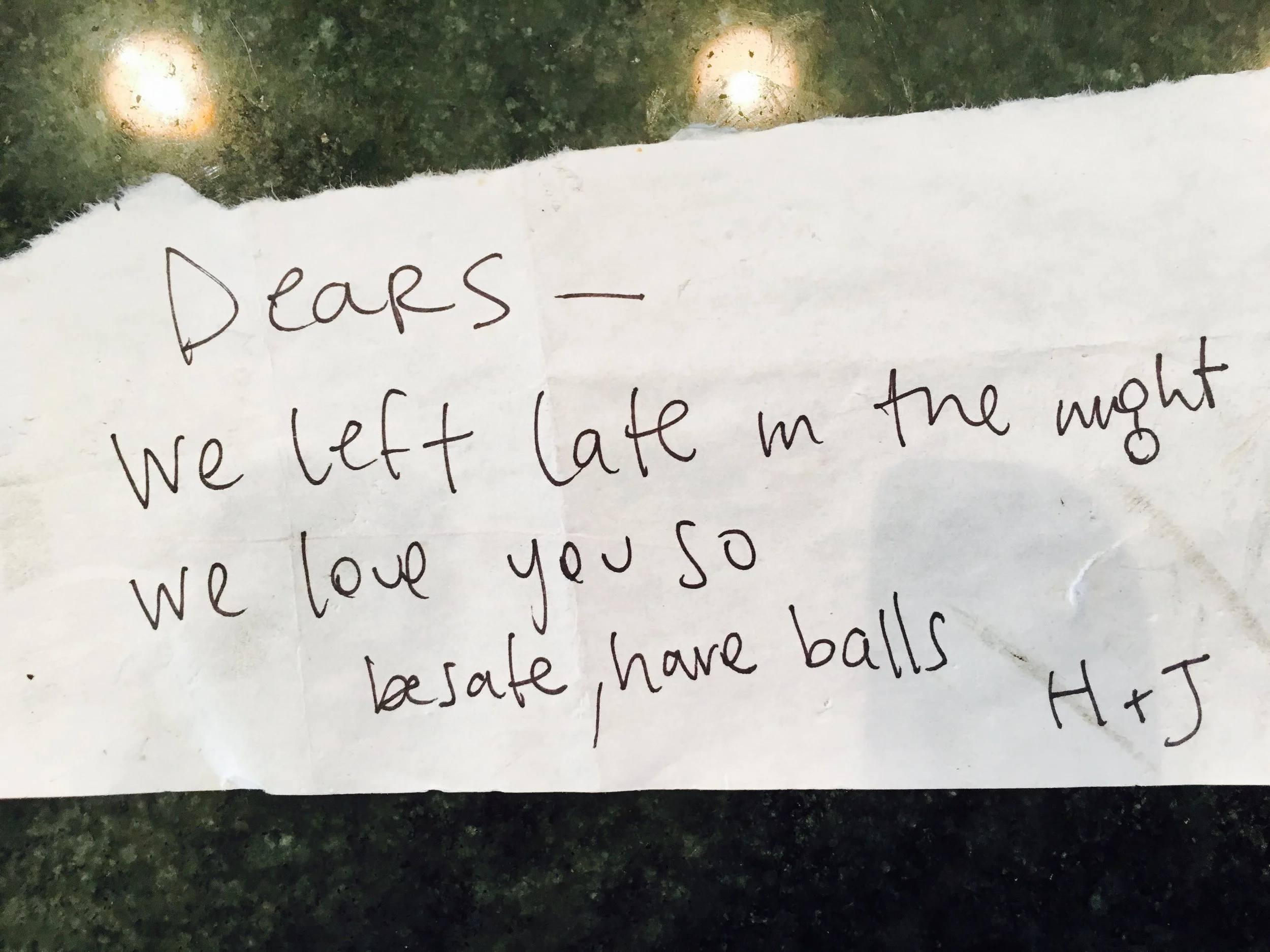 We love you too, H+J