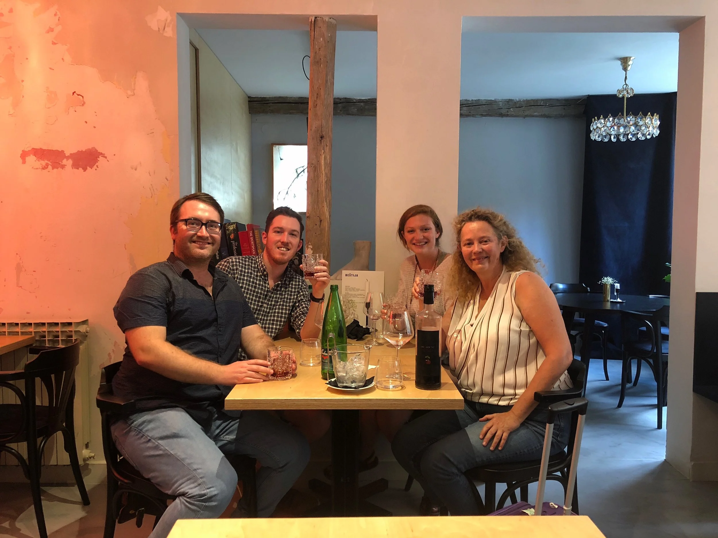 Dinner with friends at Beštija in Zagreb, one of our favorite new spots.