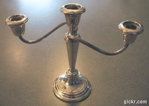 Sterling silver candelabra