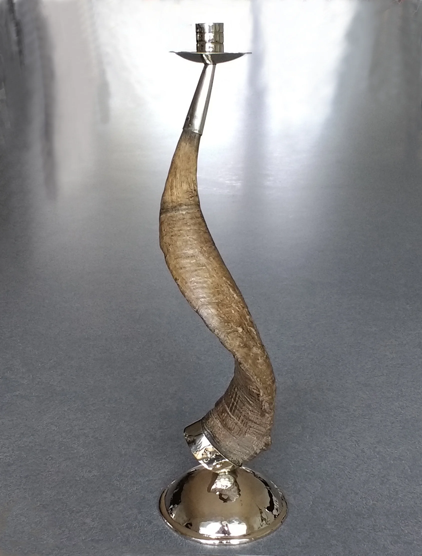 ram's-horn-candlestick-repaired-polished
