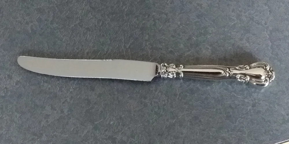 Sterling handle knife repaired and polished