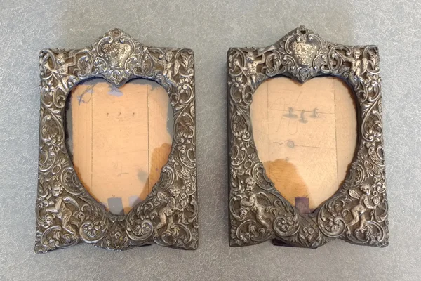 tarnished silver picture frame with 100 year old fabric (Copy)