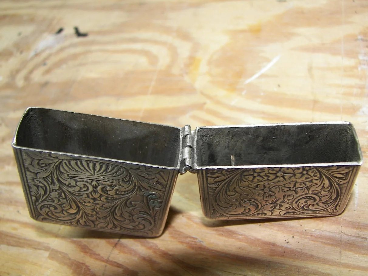 hinge broken on sterling silver cigarette lighter
