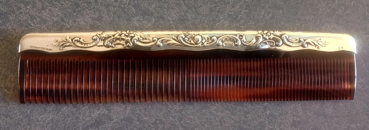 Endless variety of antique sterling silver comb fitter