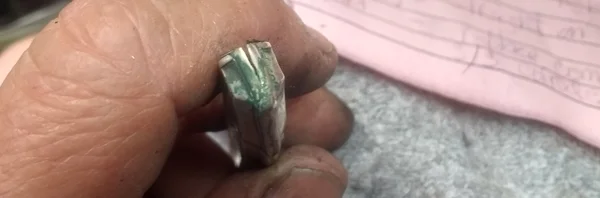 split seam on sterling silver comb fitter